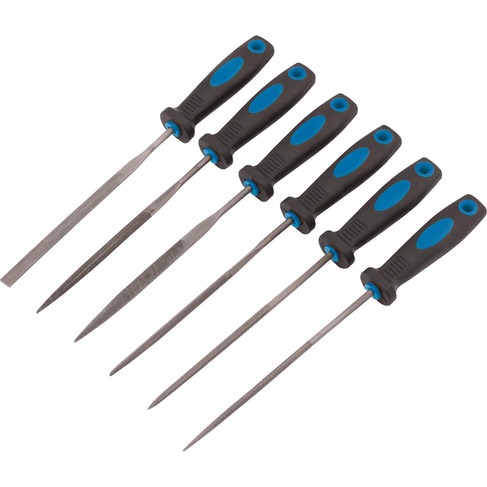 Image of Draper 6 Piece Soft Grip Needle File Set