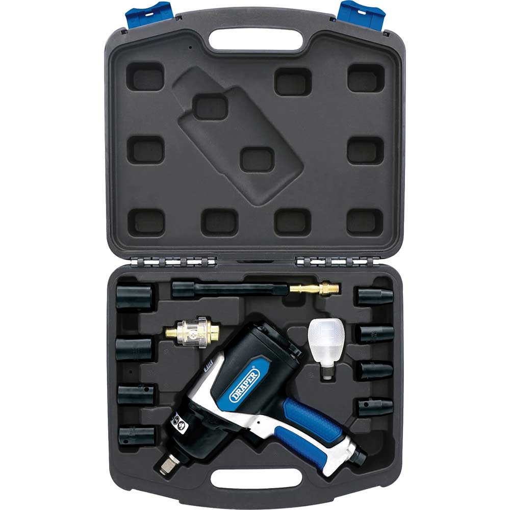 Image of Draper DAT-AIWK Air Impact Wrench and Socket Set 1/2" Drive