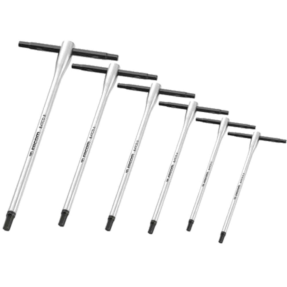 Image of Facom 6 Piece Sliding T Handle Hexagon Allen Key Set Metric