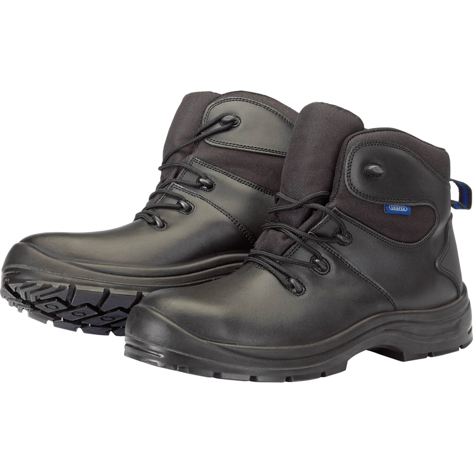 Image of Draper Mens Waterproof Safety Boots Black Size 7