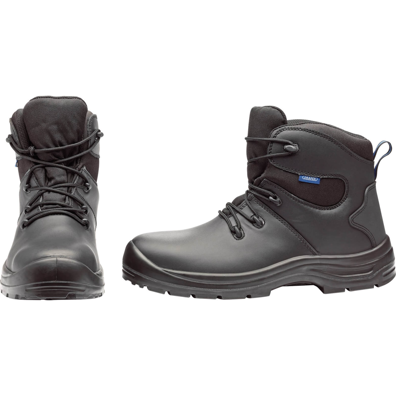 Image of Draper Mens Waterproof Safety Boots Black Size 10