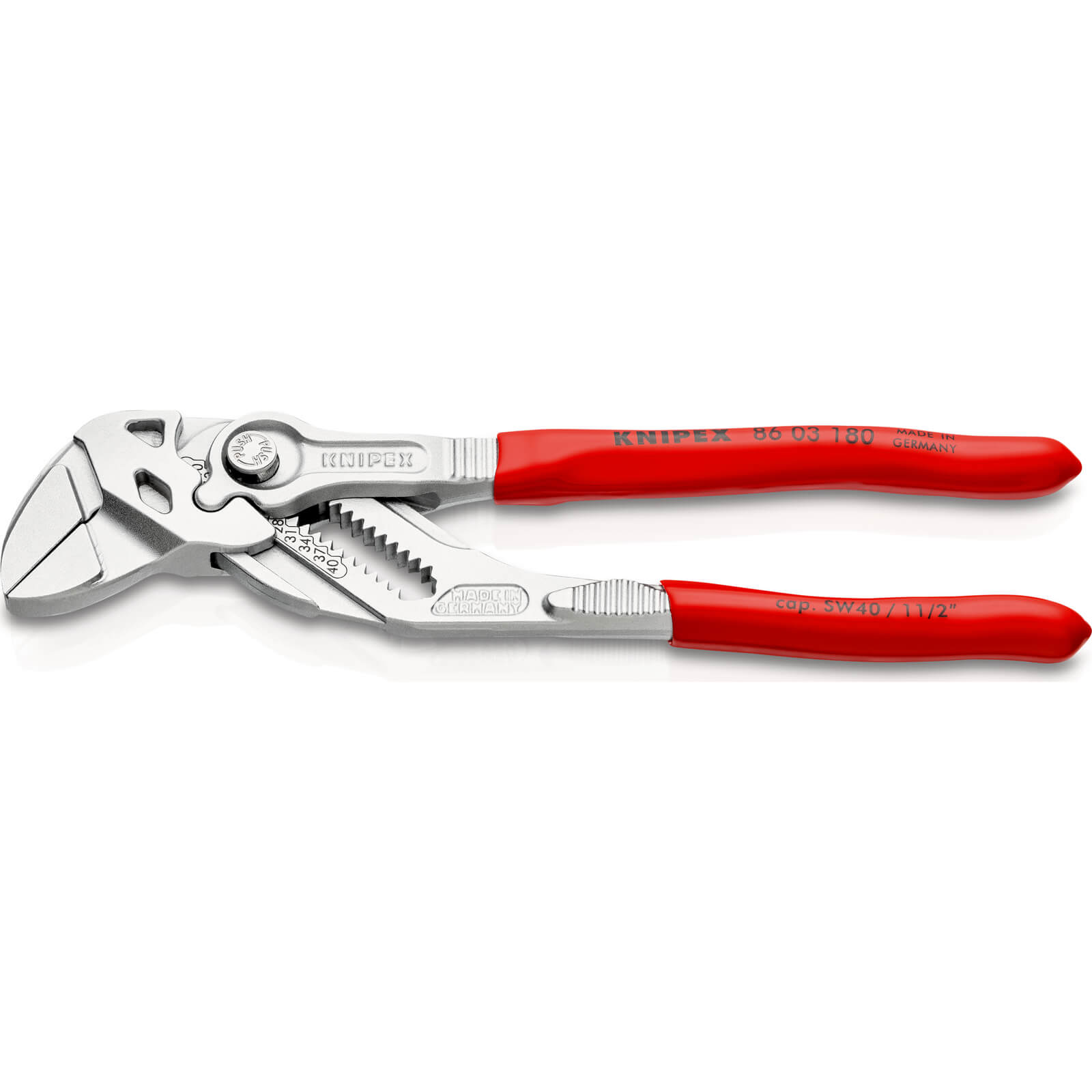 Image of Knipex 86 03 Chrome Plier Nut Wrenches 180mm