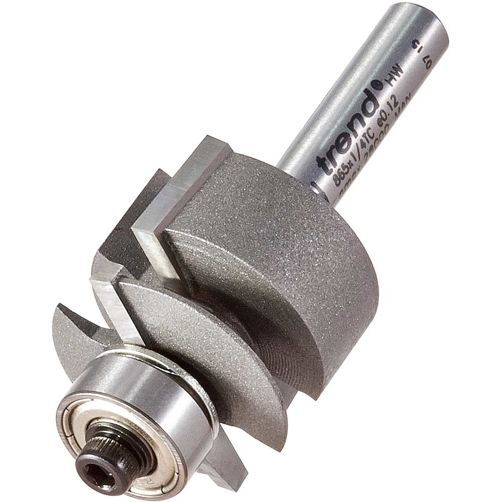 Image of Trend Finger Jointer Bearing Guided Router Cutter 24.6mm 18.5mm 1/4"