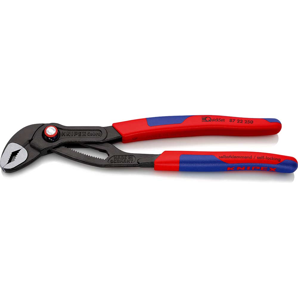 Image of Knipex 87 22 Cobra QuickSet High Tech Water Pump Pliers 250mm