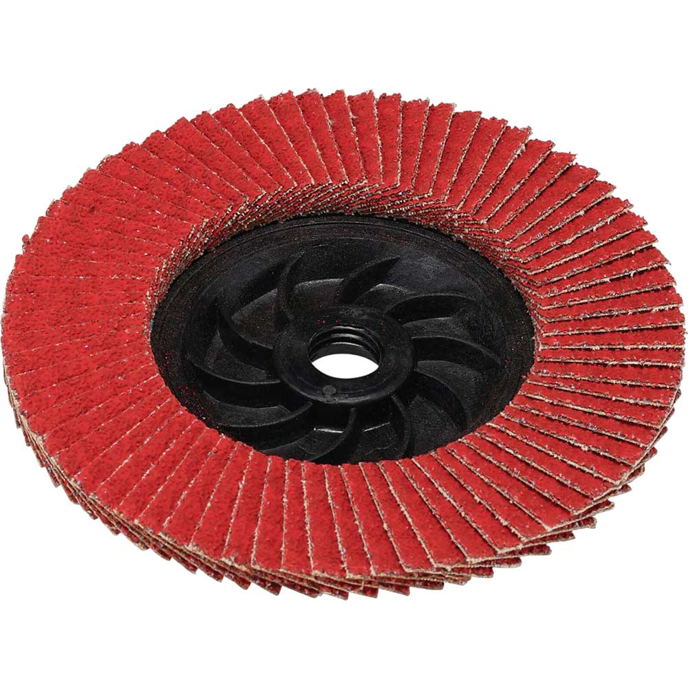 Image of Draper Expert M14 Threaded Ceramic Flap Disc 115mm 40g Pack of 1