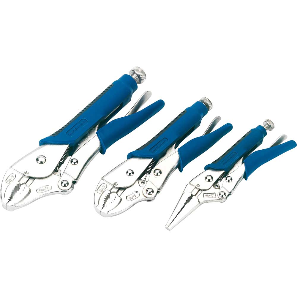 Image of Draper Expert 3 Piece Soft Grip Self Grip Plier Set