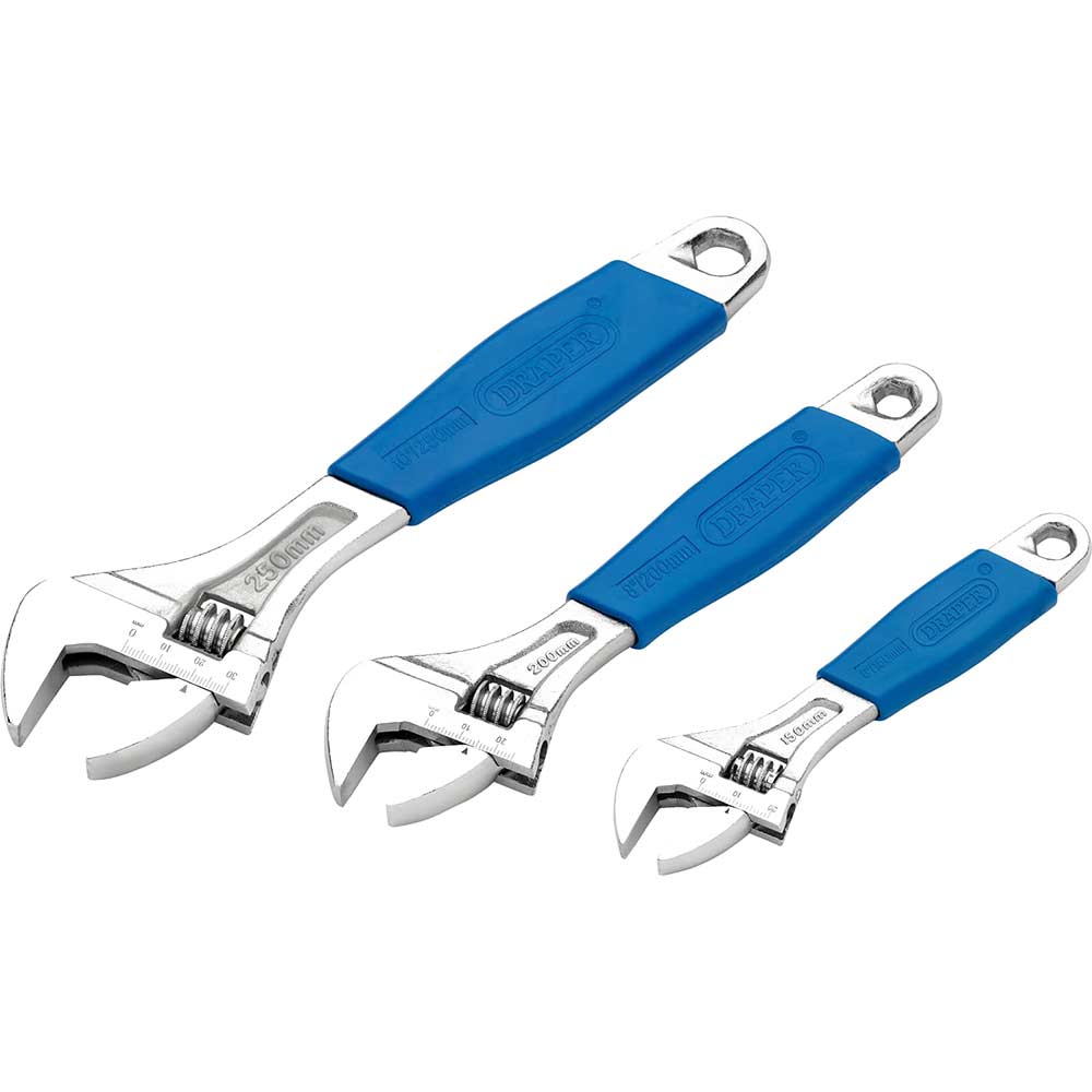 Draper 3 Piece Adjustable Spanner Set