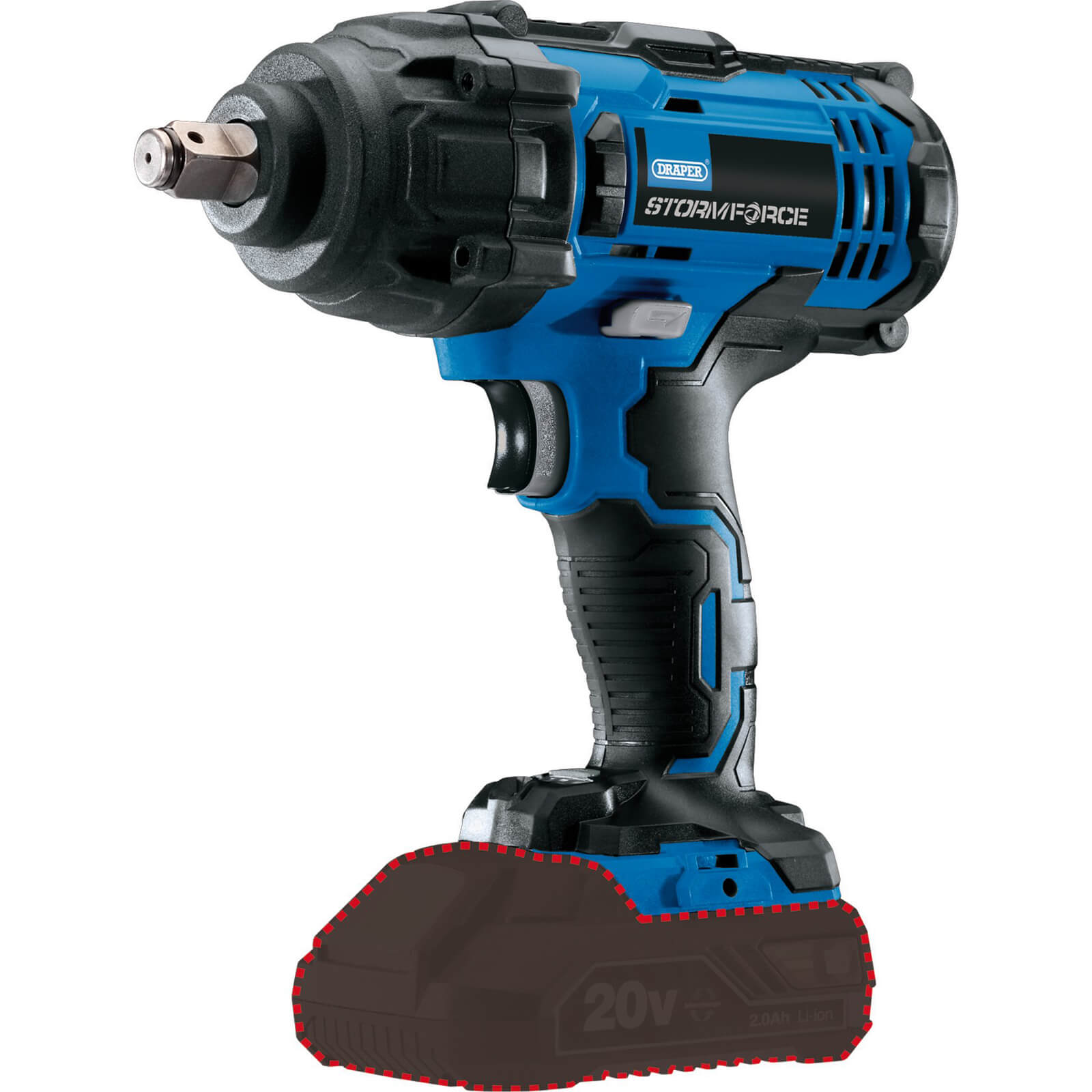 Image of Draper CIW204SF Storm Force 20V 1/2 Drive Impact Wrench No Batteries No Charger No Case