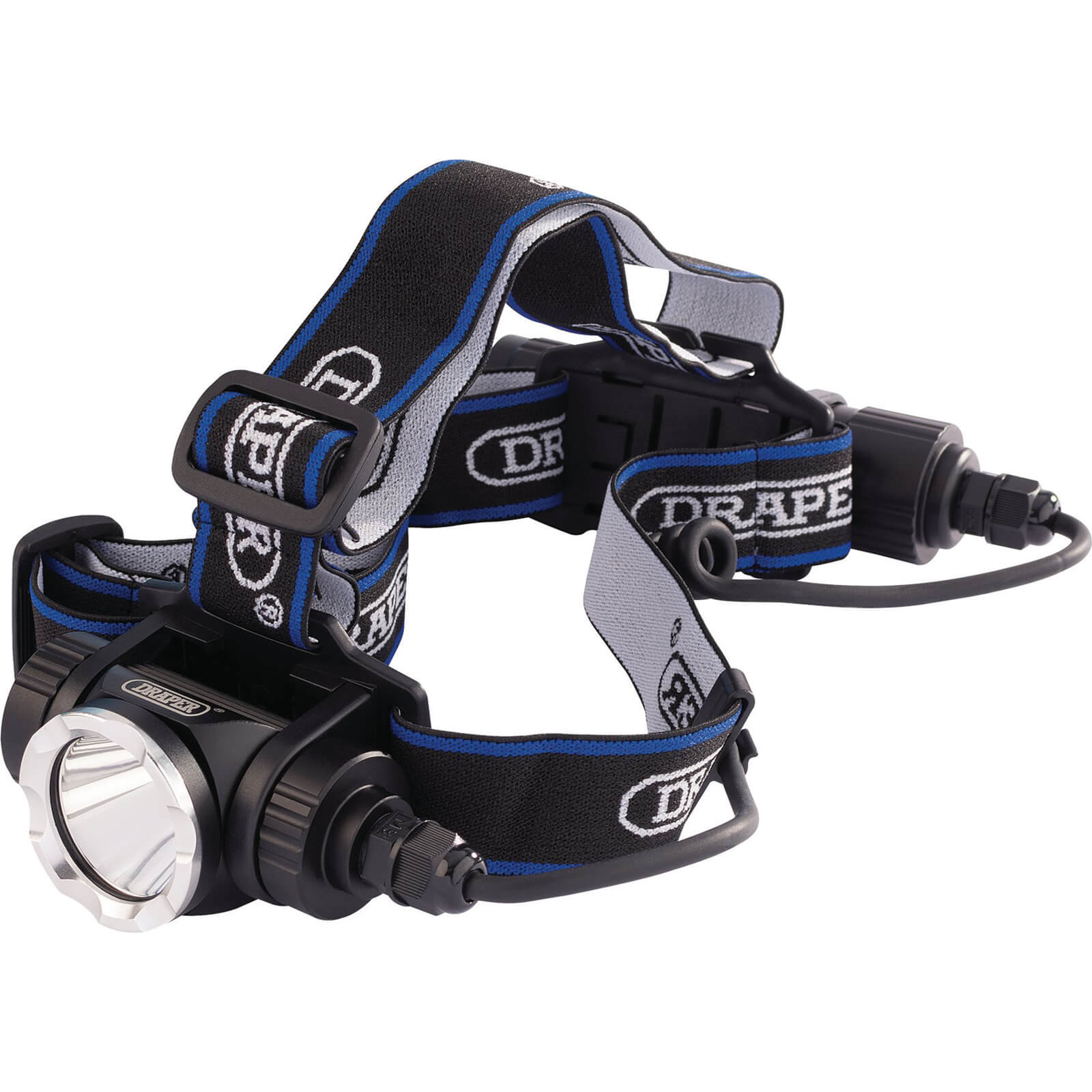Image of Draper 10W Rechargeable LED Head Torch Black