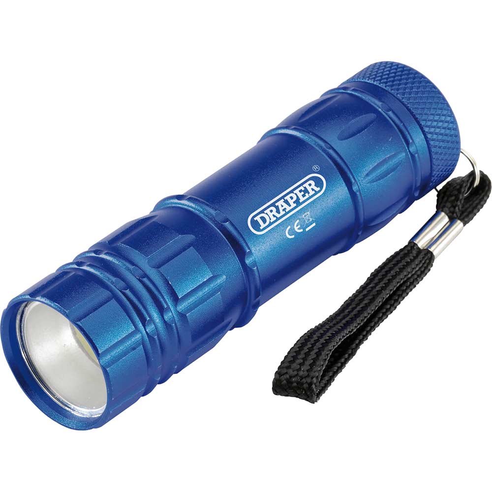 Image of Draper Aluminium LED Hand Torch Blue