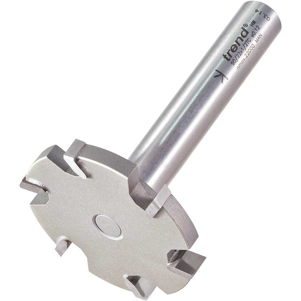 Image of Trend Six Wing Trimmer Router Cutter 52.3mm 6.5mm 1/2"