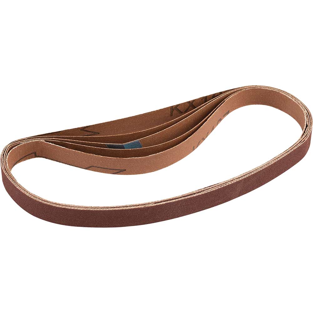 Image of Draper 13mm x 457mm Aluminium Oxide Sanding Belts 13mm x 457mm 240g Pack of 5