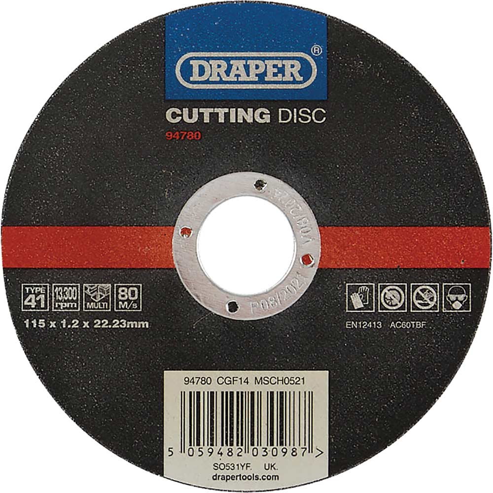 Draper Multi Purpose Cutting Disc 115mm 1.2mm 22mm