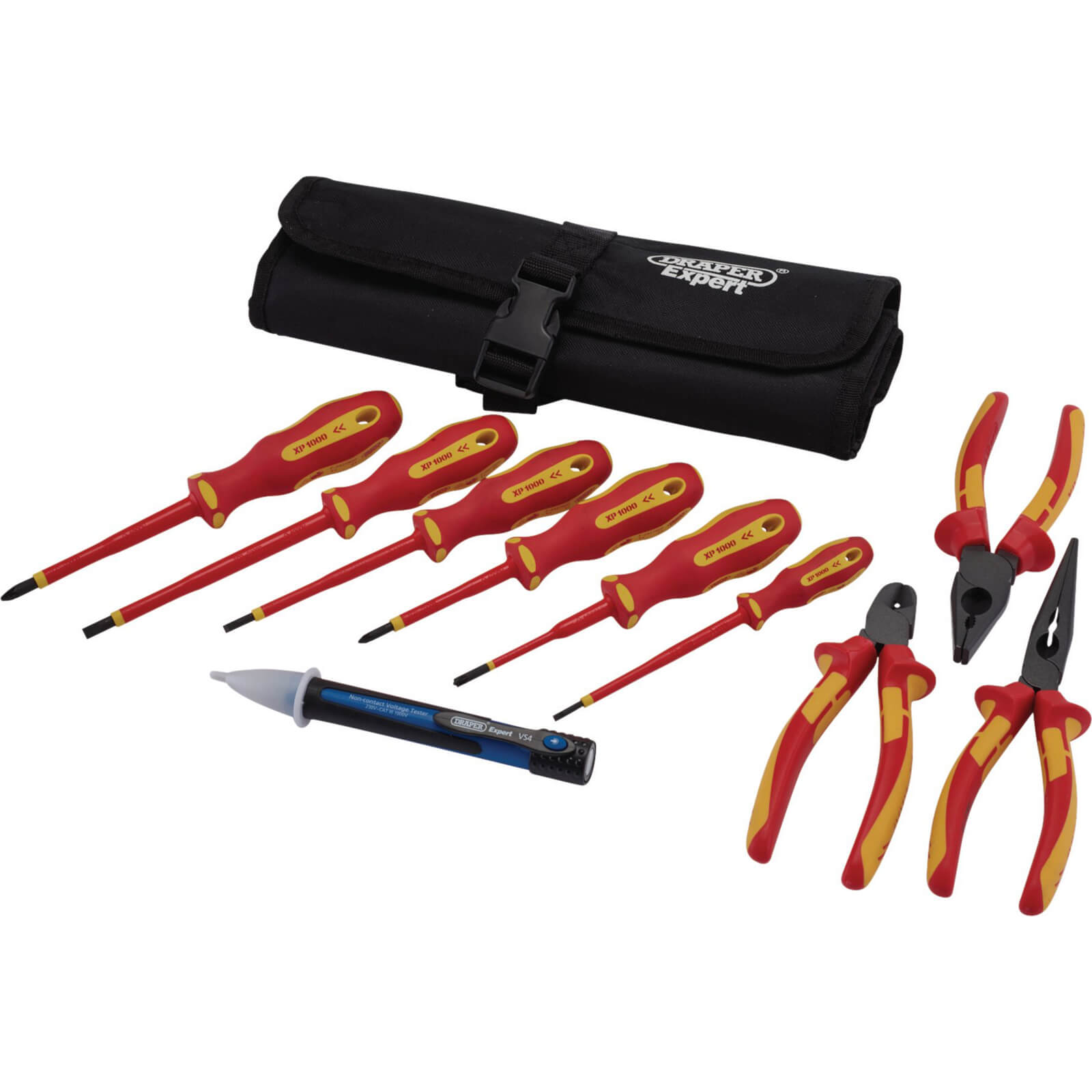 Image of Draper 10 Piece XP1000 VDE Insulated Electrical Tool Kit
