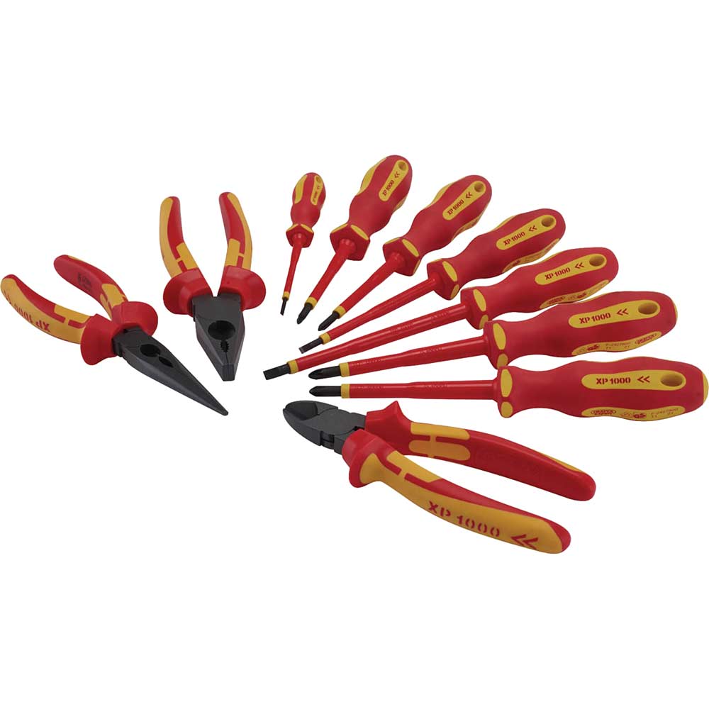 Draper 10 Piece XP1000 VDE Insulated Screwdriver and Pliers Set