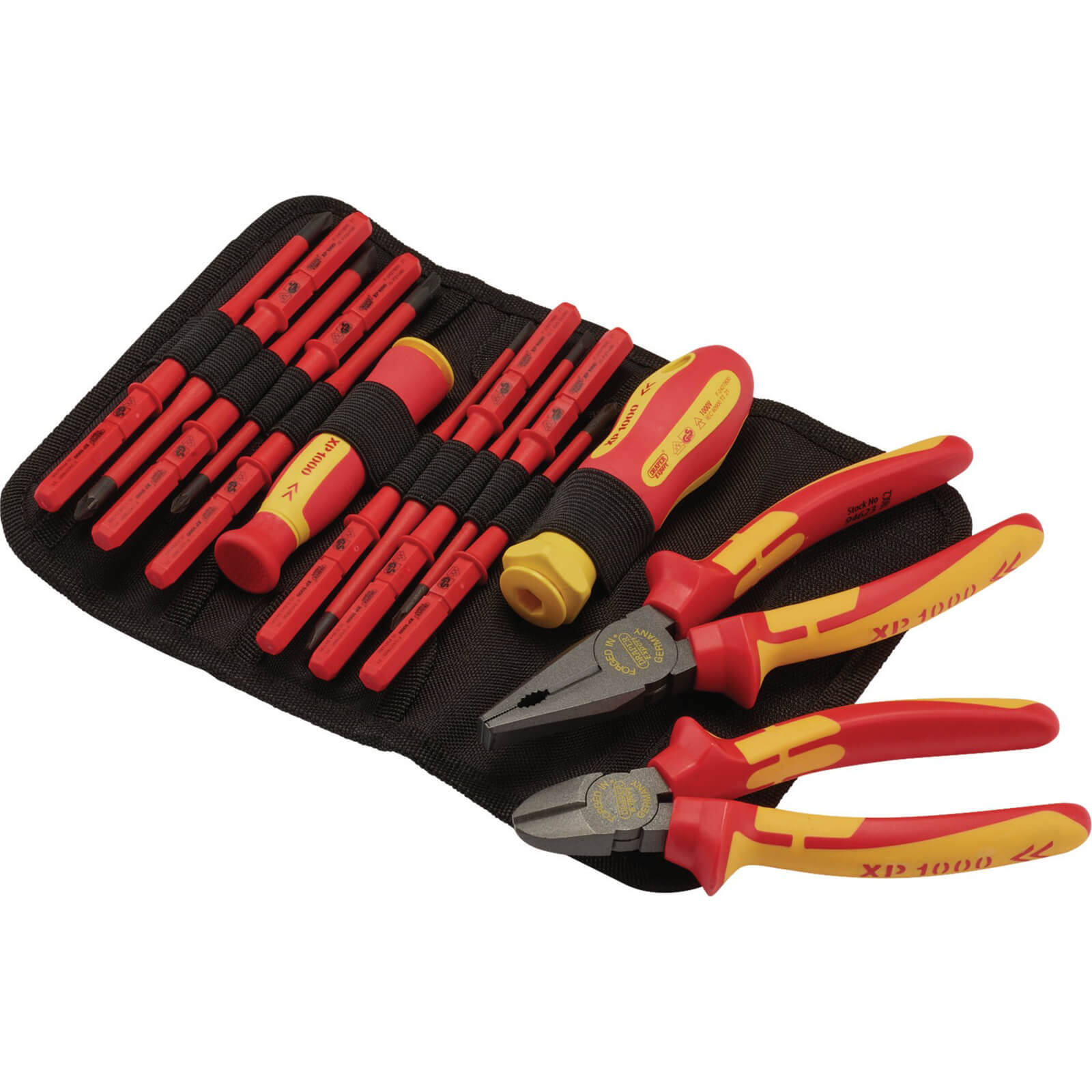 Image of Draper 14 Piece XP1000 VDE Insulated Screwdriver and Pliers Set