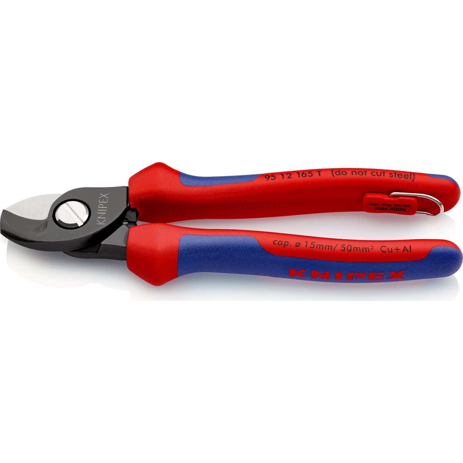 Image of Knipex 95 12 Tethered Cable Shears 165mm
