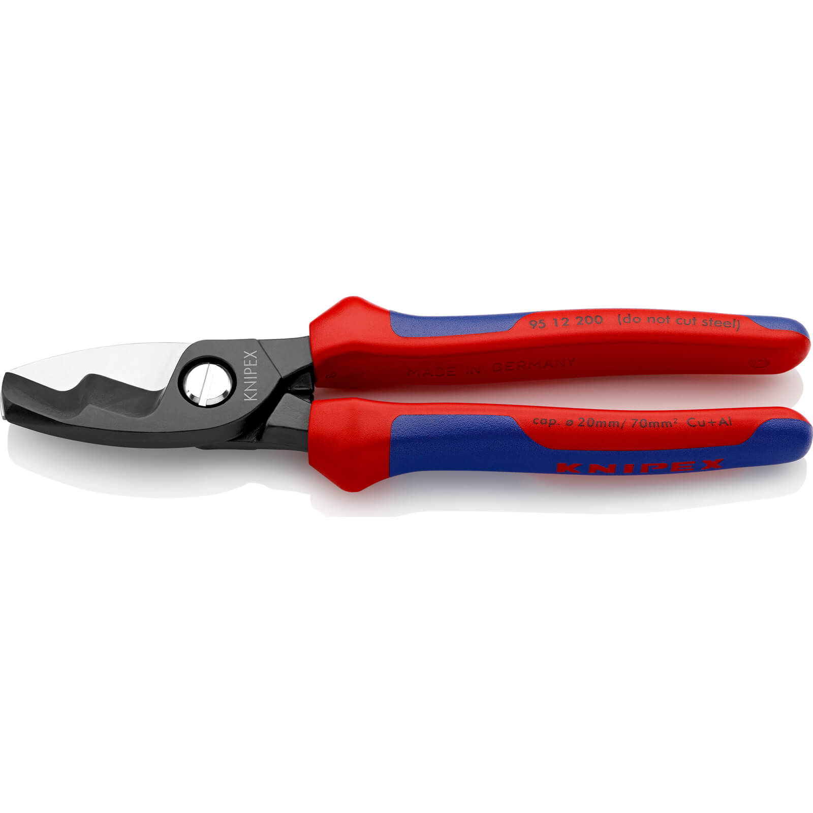 Image of Knipex 95 12 Twin Cutting Edge Cable Shears 200mm