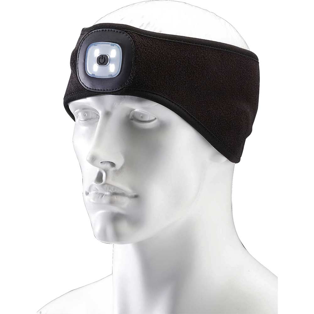 Draper Rechargeable LED Headband Torch Black