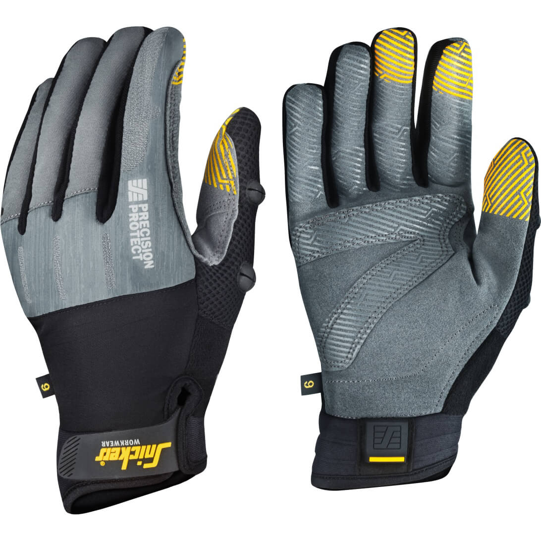 Image of Snickers 9574 Precision Protect Work Gloves Black / Grey M