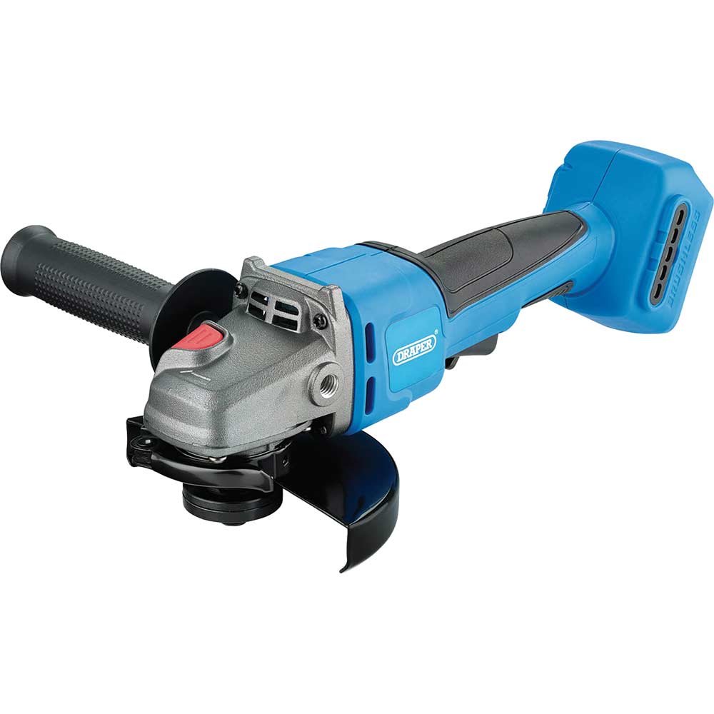 Draper D20AG 20v Cordless Brushless Angle Grinder 115mm / 125mm No Batteries No Battery Charger No Case