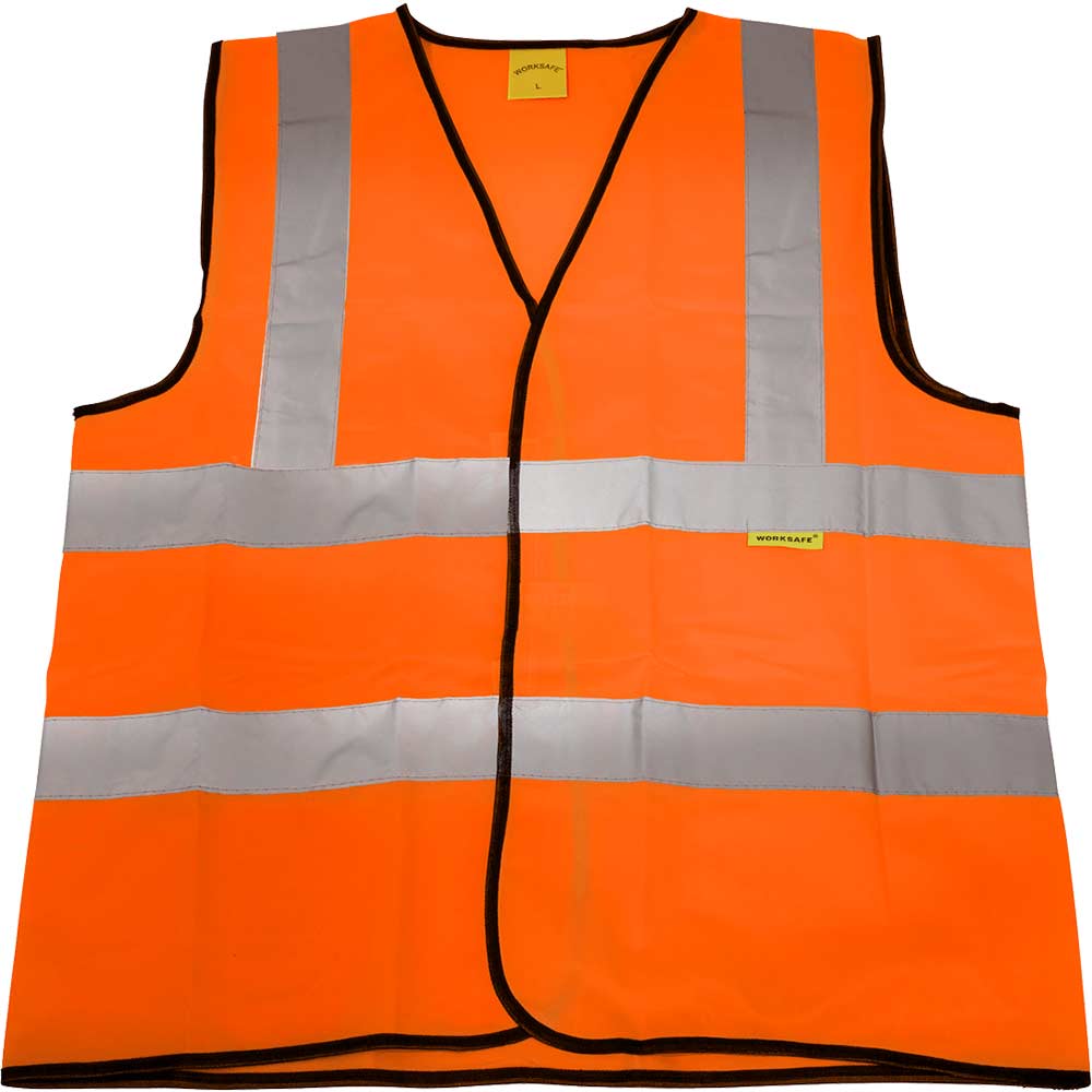 Sealey WorkSafe Hi Vis Waistcoat Orange L