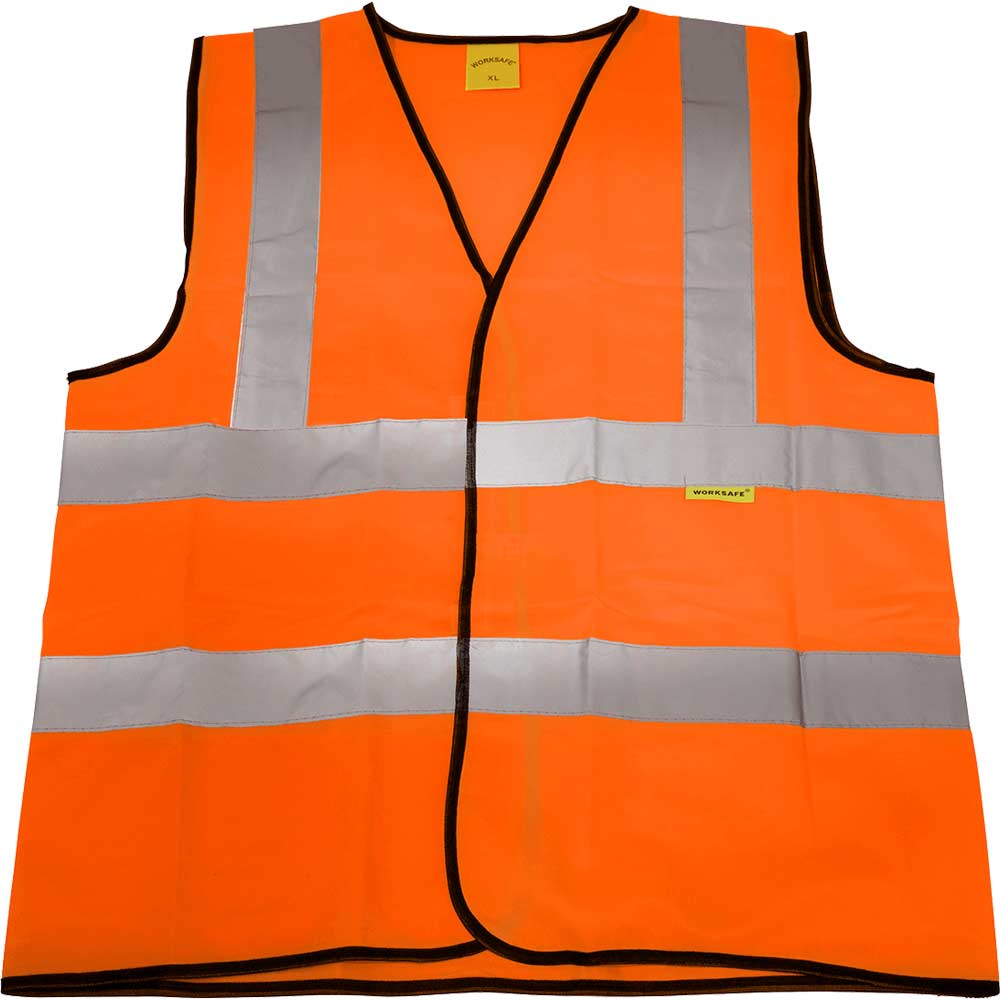 Sealey WorkSafe Hi Vis Waistcoat Orange 2XL in UK Specification