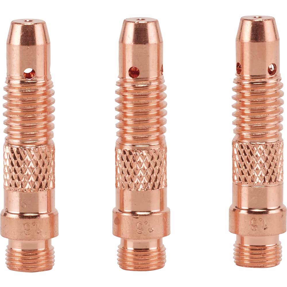 Image of Draper 1.6mm Collet Body for 70087 and 57096 TIG Welding Torch Pack of 3