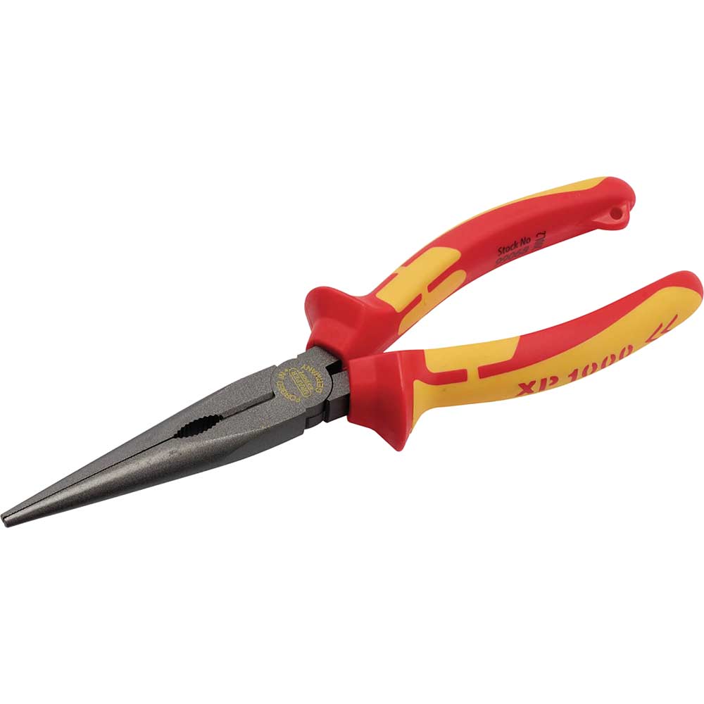 Image of Draper XP1000 VDE Insulated Tethered Long Nose Pliers 200mm