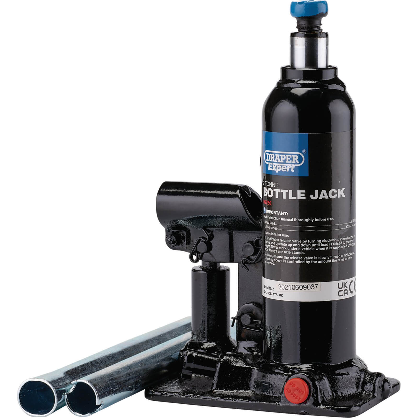 Image of Draper Expert Hydraulic Bottle Jack 2 Tonne