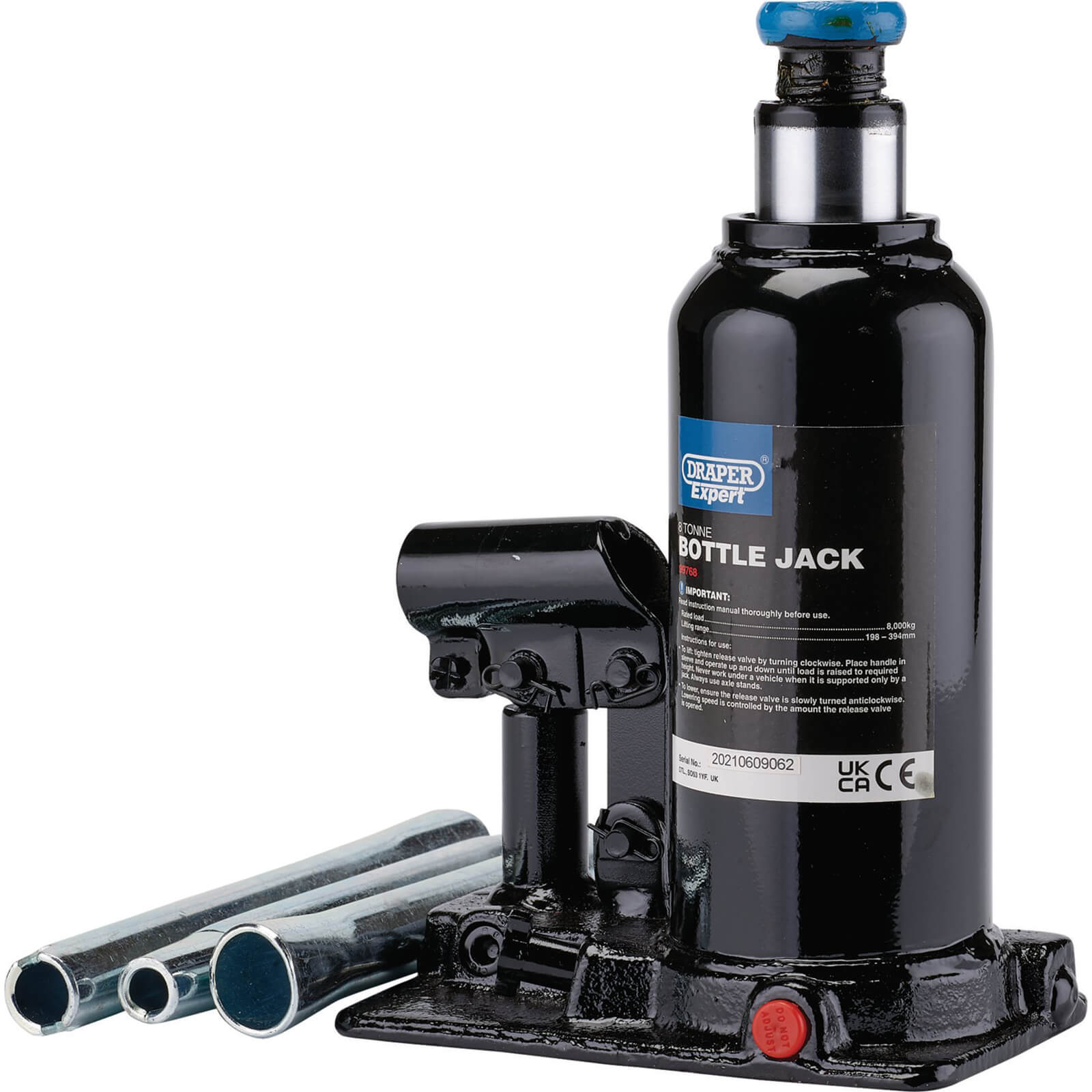 Image of Draper Expert Hydraulic Bottle Jack 8 Tonne