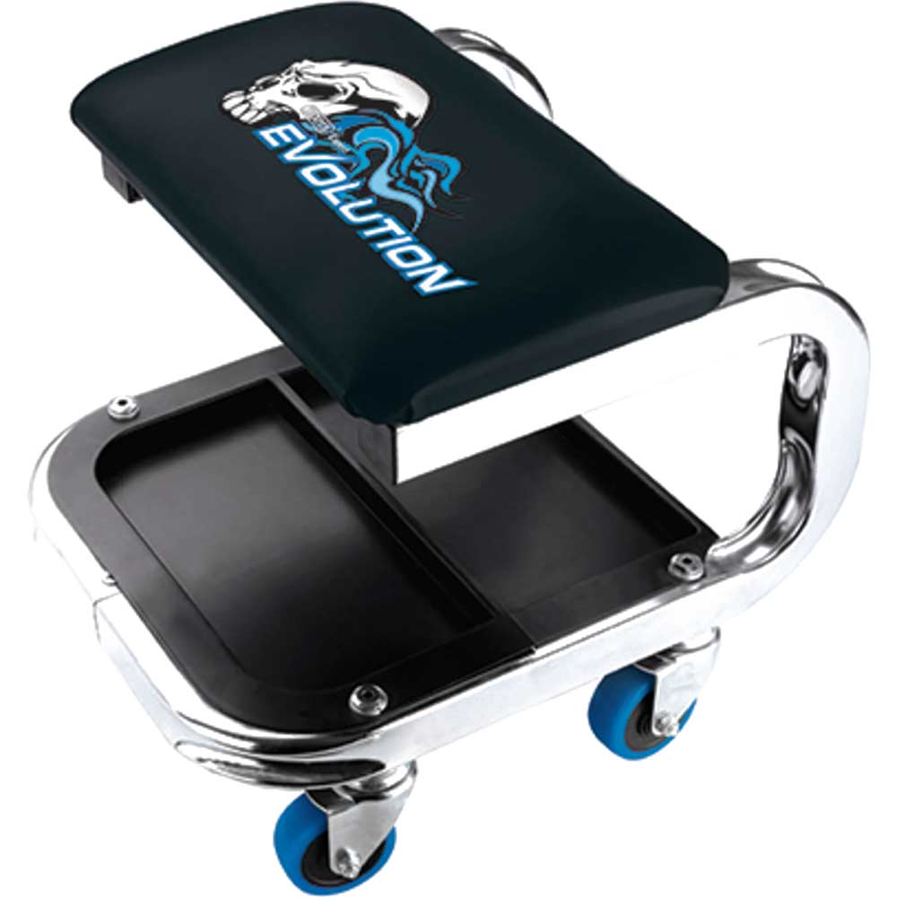 Draper Evolution Luxury Mechanics Rolling Work Seat with Tool Tray