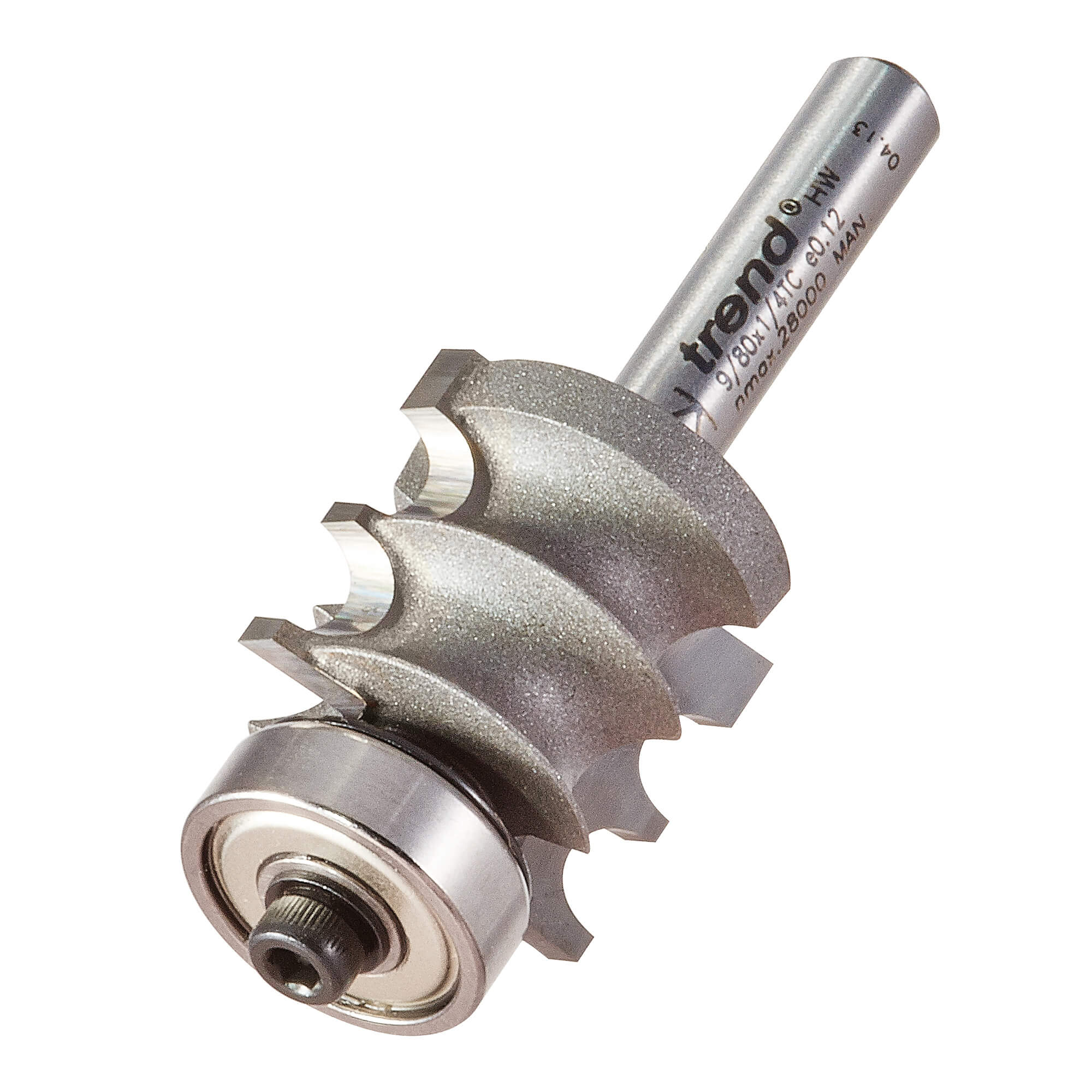 Image of Trend Bearing Guided Dual Bead Router Cutter 22mm 19mm 1/4"