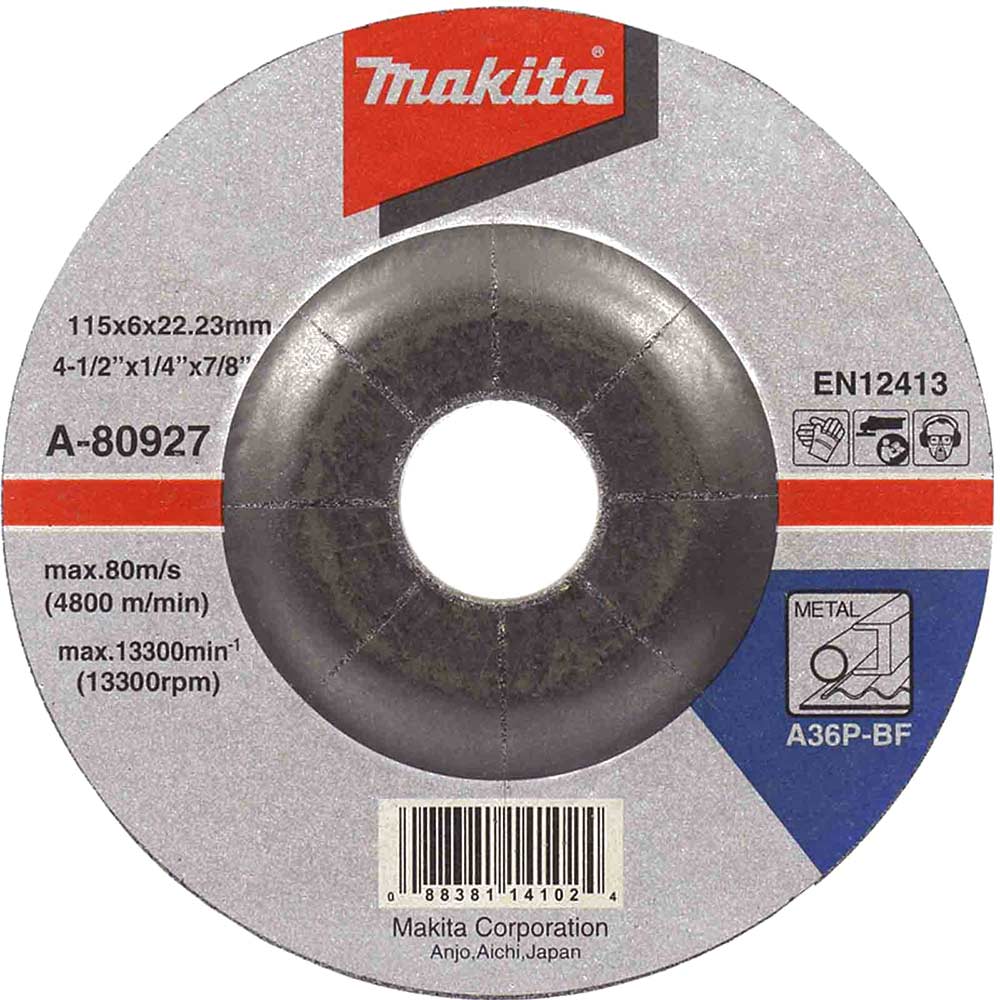 Image of Makita A27 Pro Metal Depressed Grinding Disc 115mm
