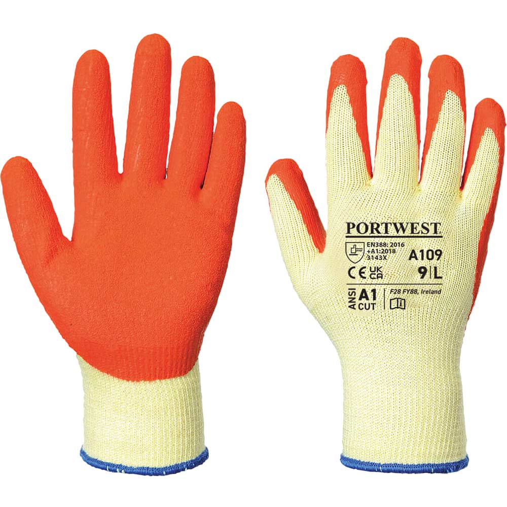 Portwest Grip Gloves Orange L Pack of 1