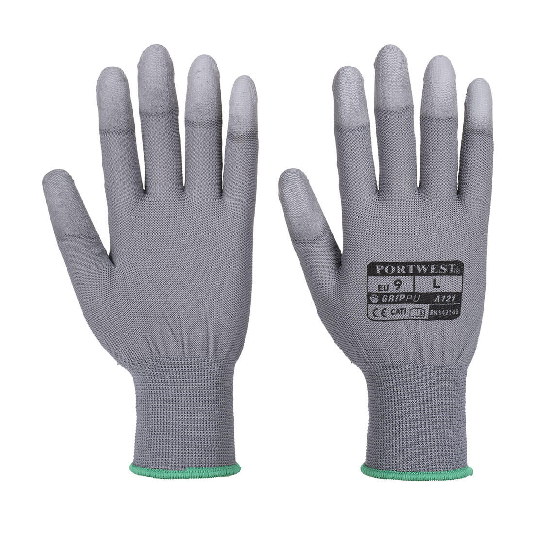 Image of Portwest PU Fingertip Gloves Grey S