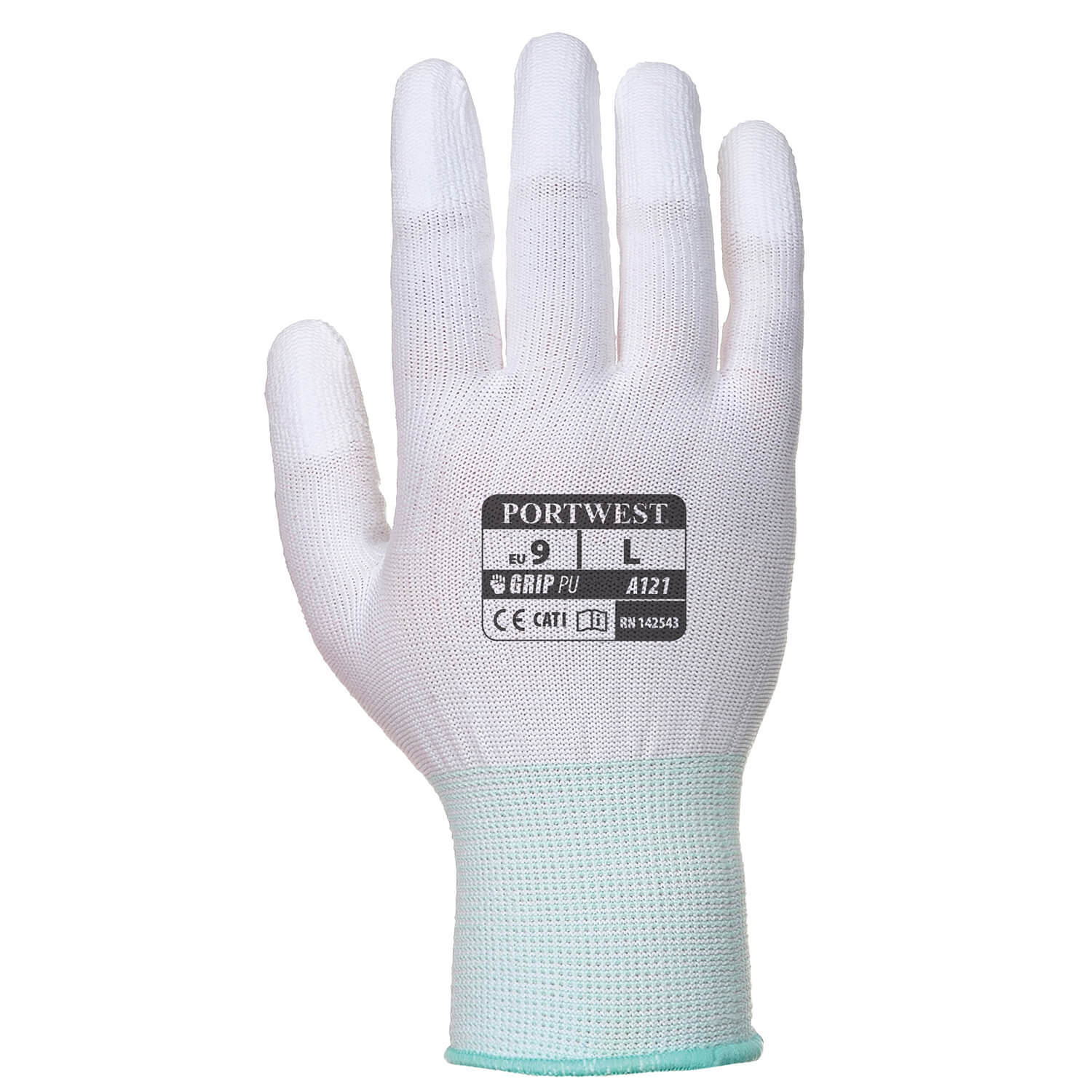 Image of Portwest PU Fingertip Gloves White L