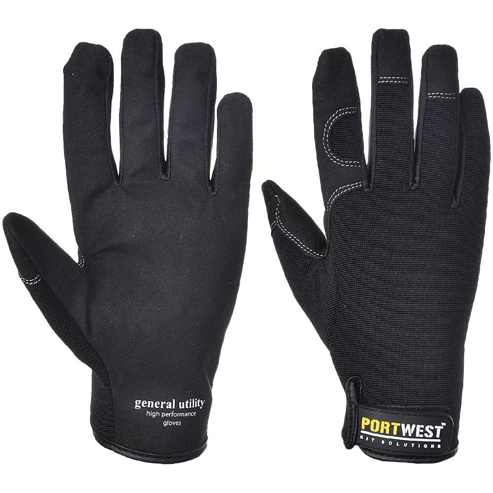 Portwest General Utility High Performance Gloves Black XL Pack of 1