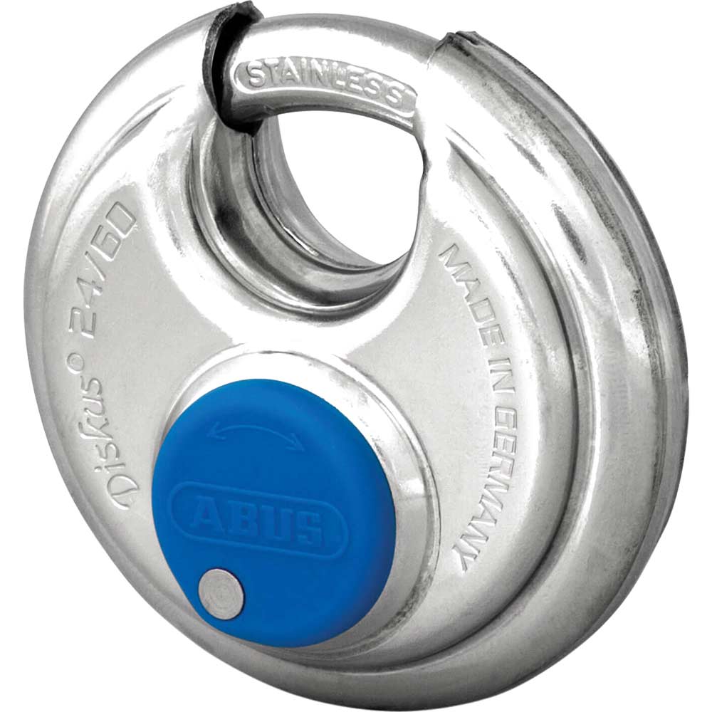 Image of Abus 24 Series Diskus All Stainless Steel Padlock 60mm Standard