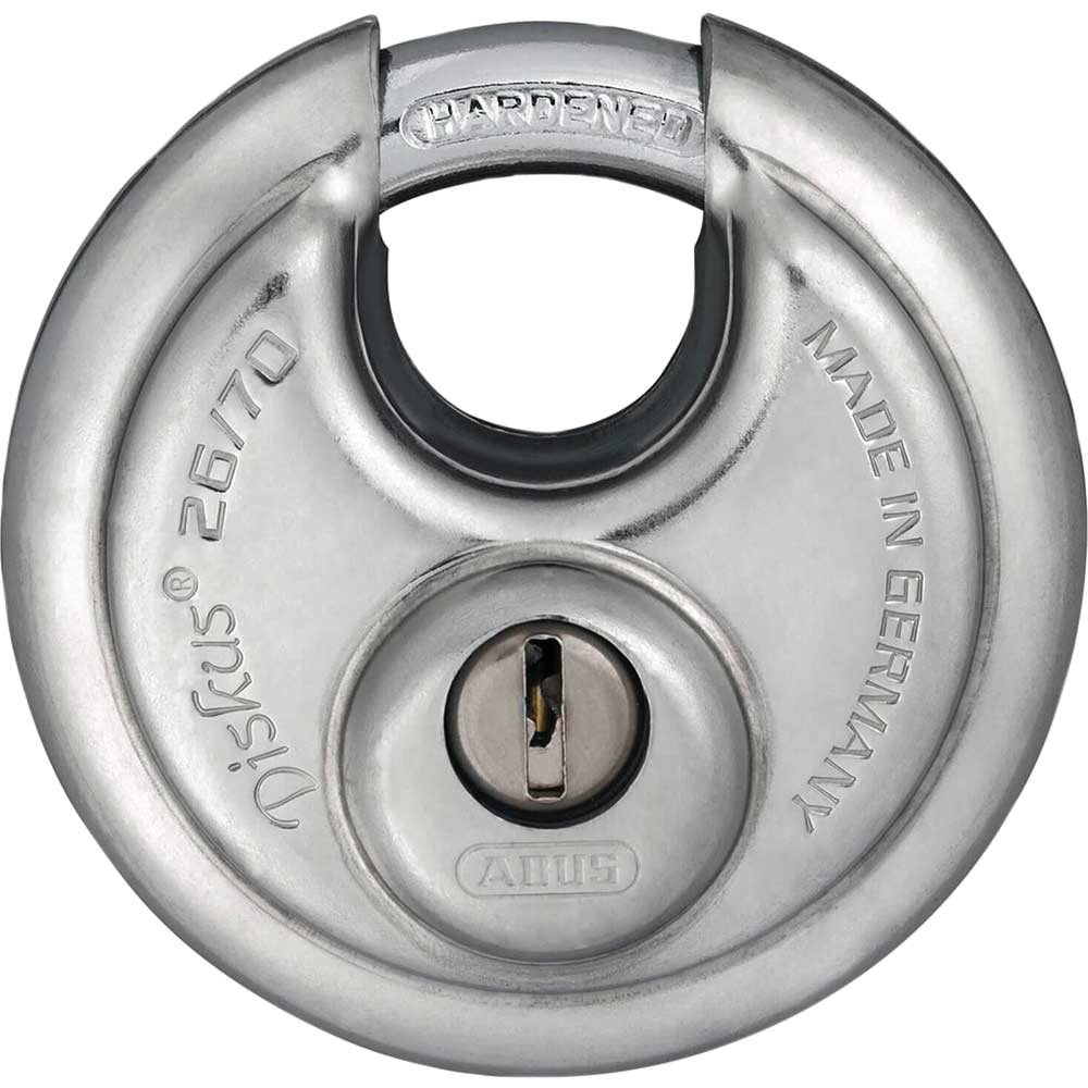 Image of Abus 26 Series Diskus Stainless Steel Bodied Padlock 70mm Standard