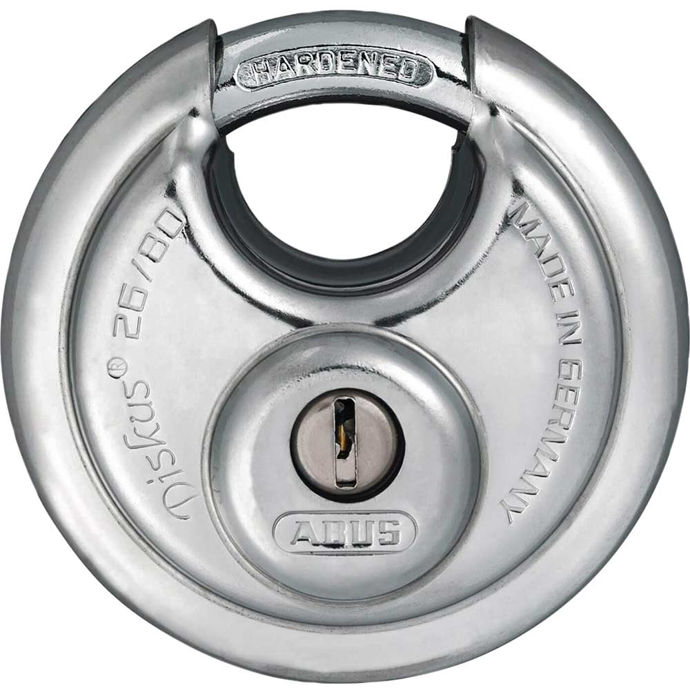 Image of Abus 26 Series Diskus Stainless Steel Bodied Padlock 80mm Standard