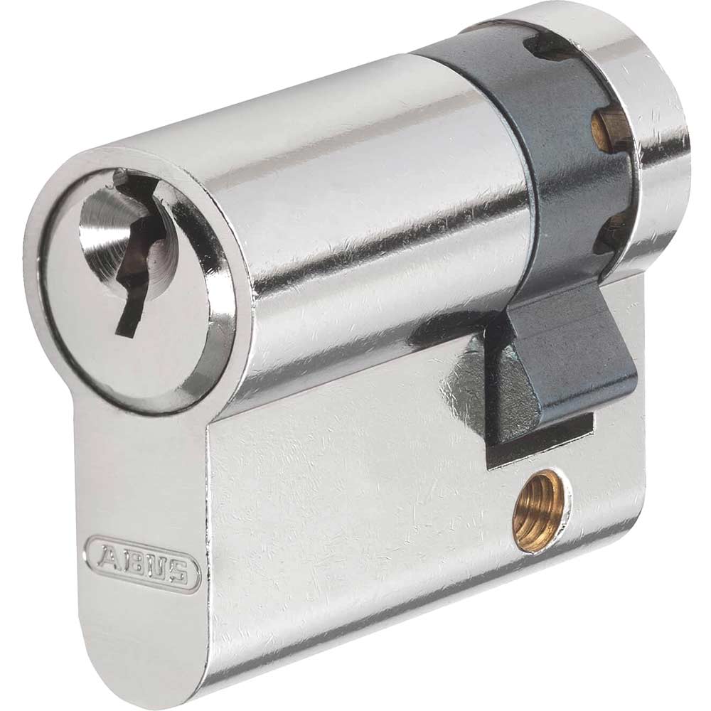 Abus E50PSN Half Euro Cylinder Lock 40mm 30mm x 10mm Nickel