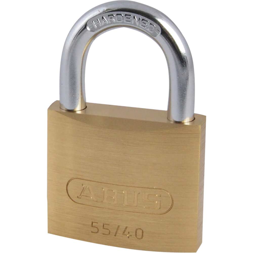 Image of Abus 55 Series Basic Brass Padlock 40mm Standard