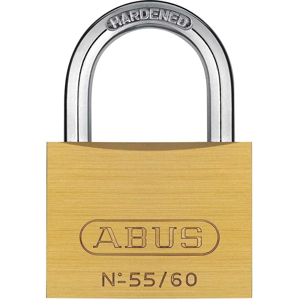 Image of Abus 55 Series Basic Brass Padlock 60mm Standard