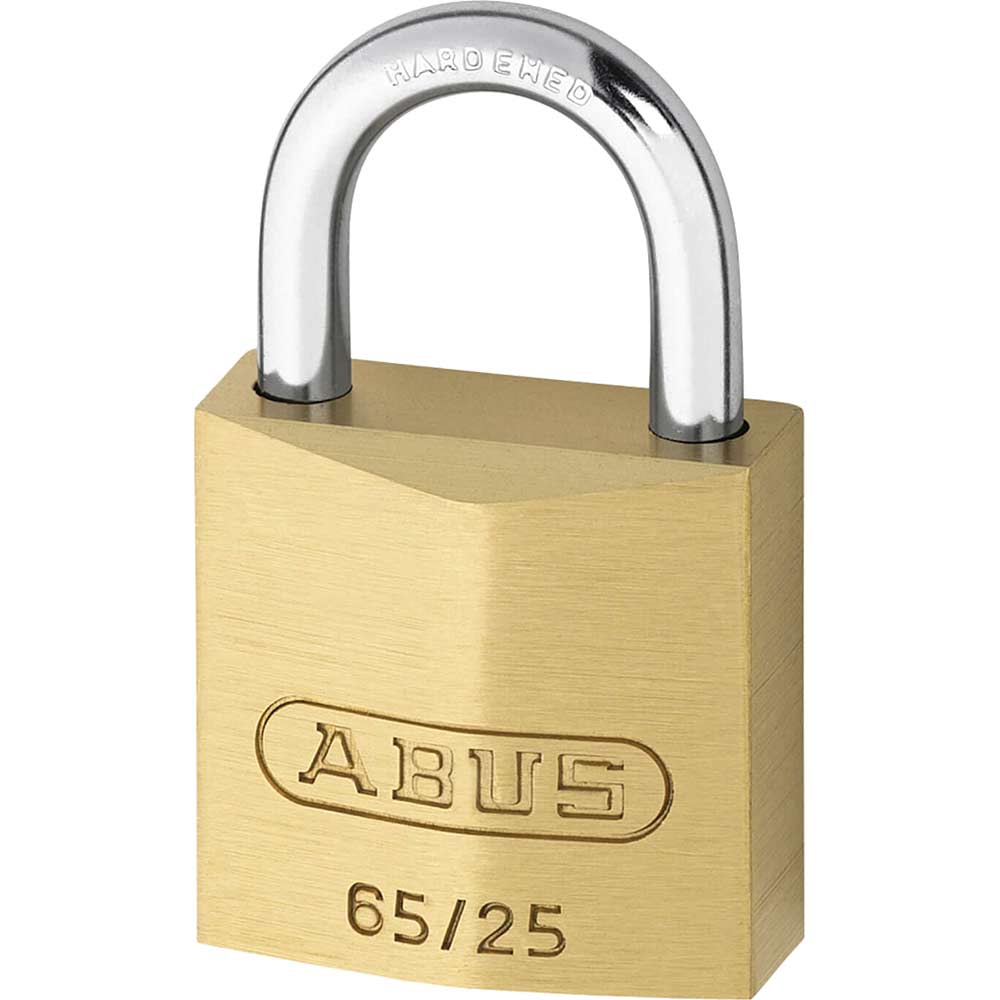 Image of Abus 65 Series Compact Brass Padlock 25mm Standard