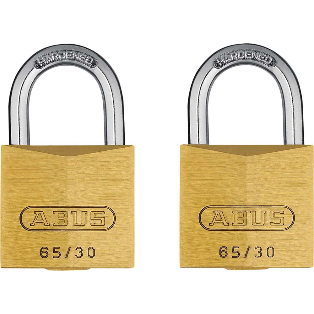 Image of Abus 65 Series Compact Brass Padlock 30mm Standard Keyed Alike