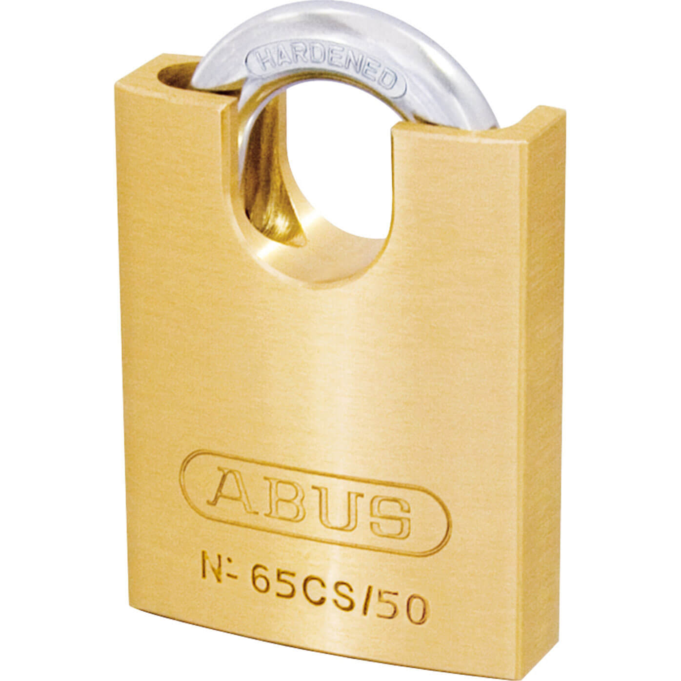 Image of Abus 65 Series Compact Brass Padlock with Closed Shackle 50mm Standard
