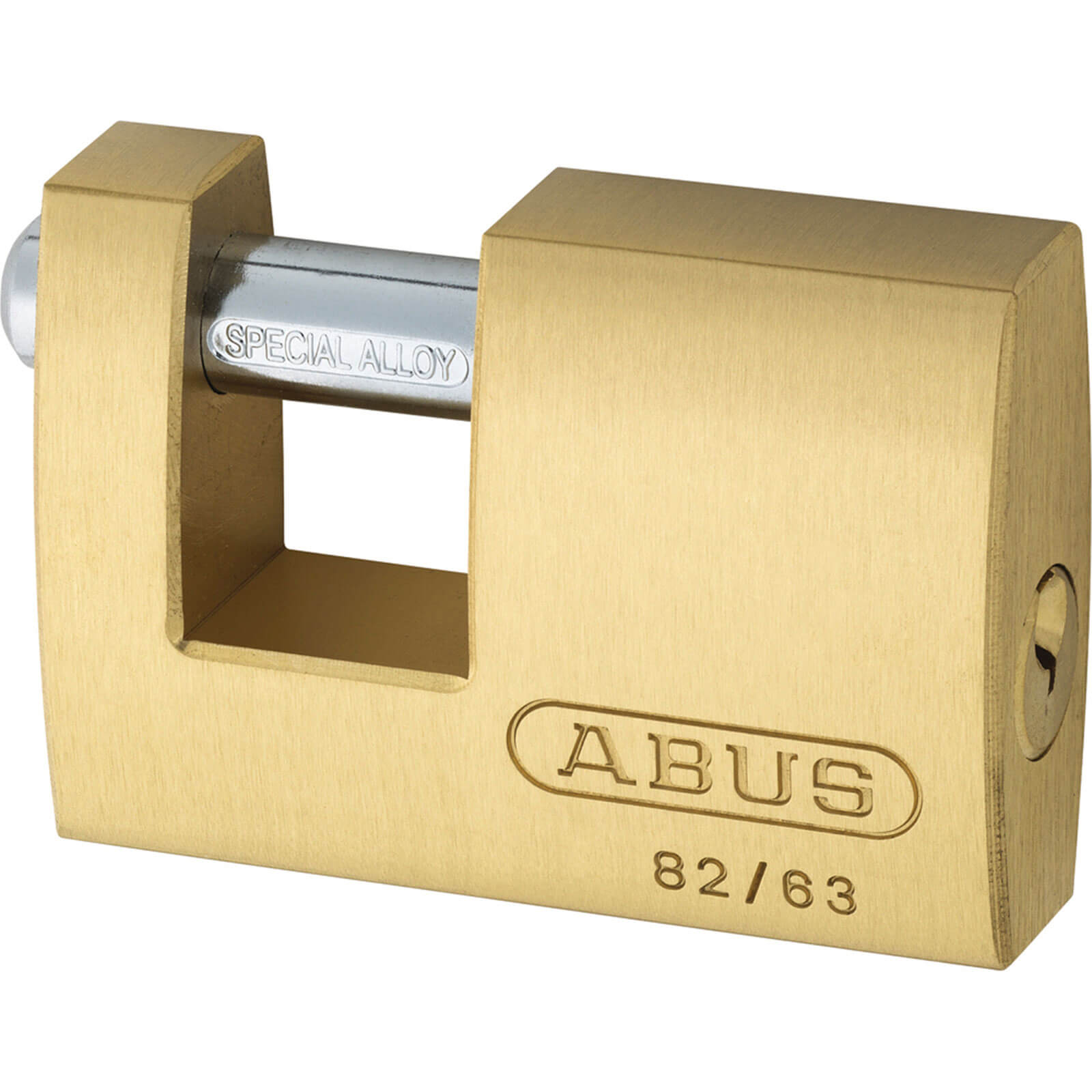 Image of Abus 82 Series Monoblock Brass Shutter Padlock 63mm Standard