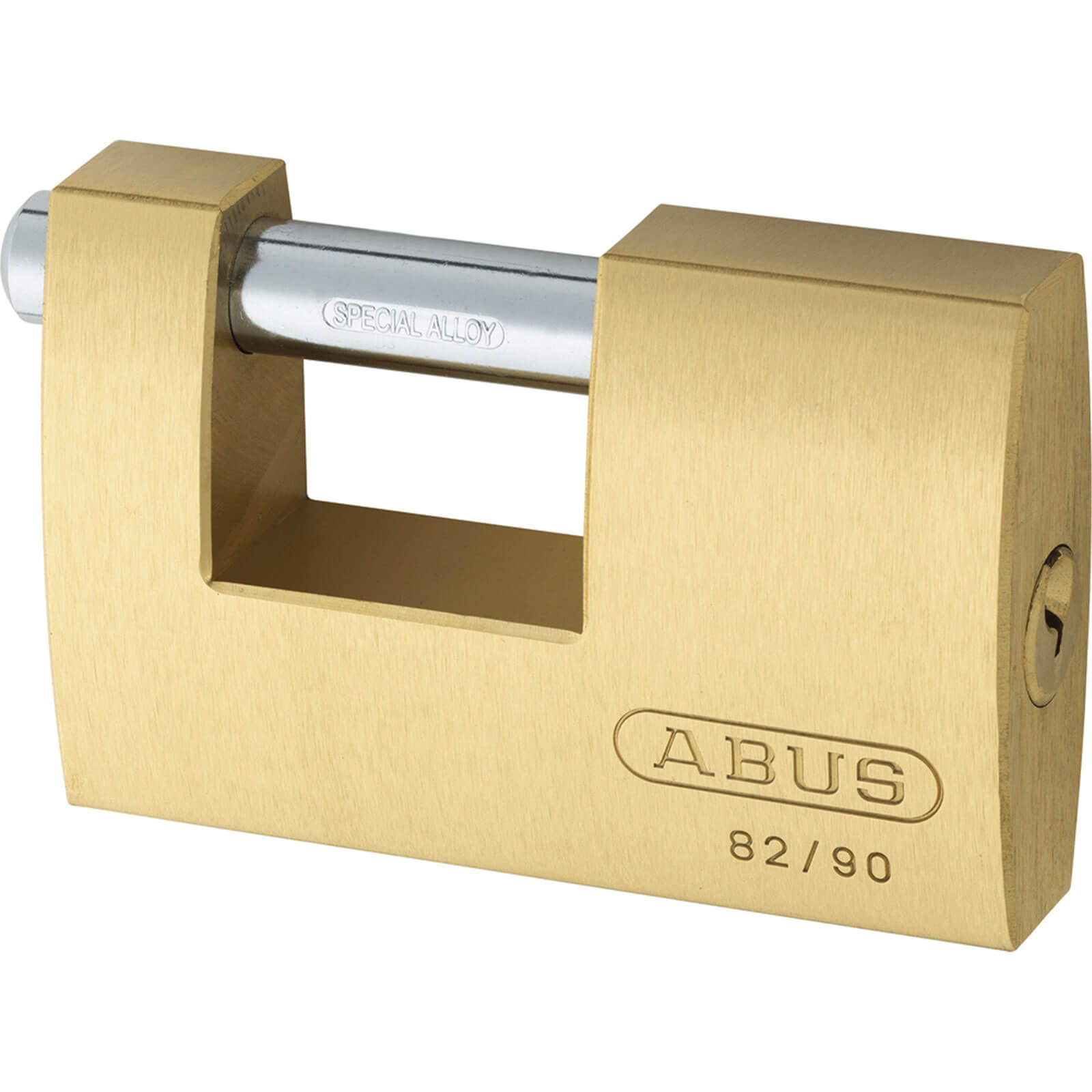 Image of Abus 82 Series Monoblock Brass Shutter Padlock Keyed Alike 90mm Standard 8521