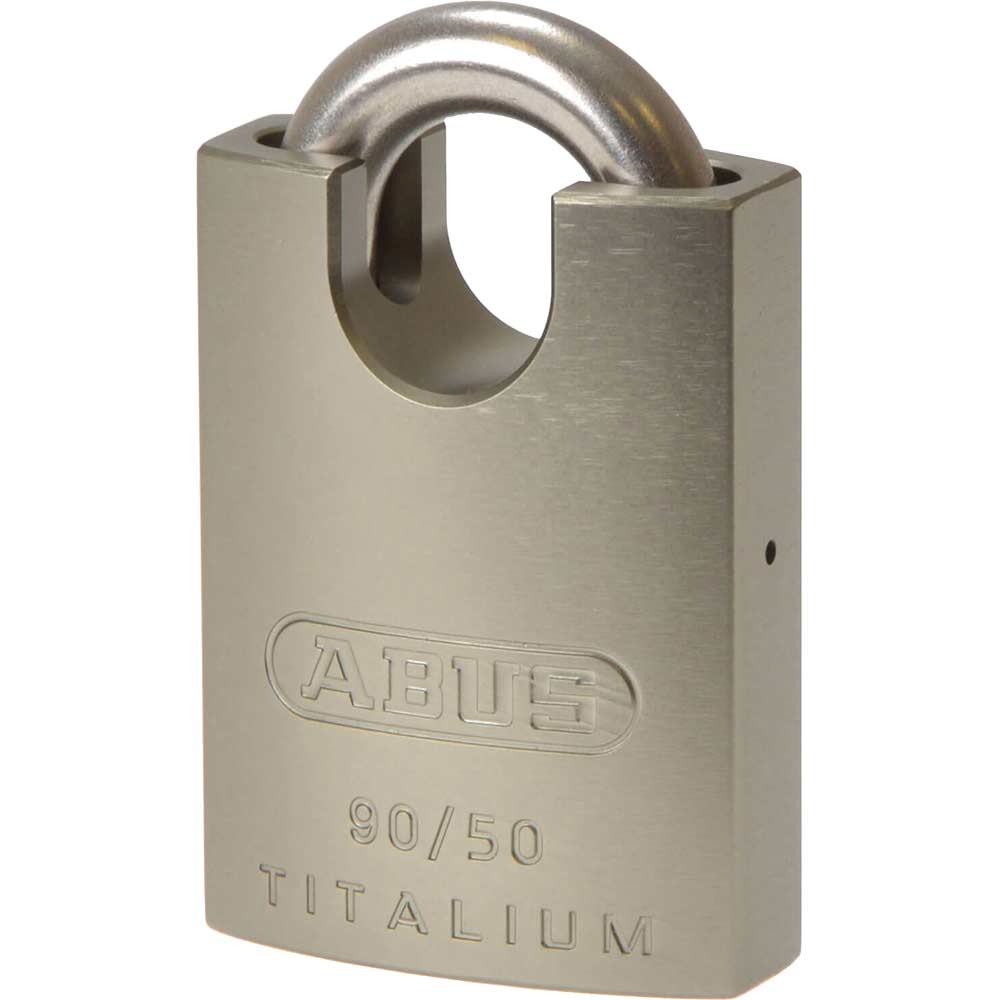 Image of Abus 90 Series Titalium Padlock Stainless Steel Closed Shackle 50mm Closed